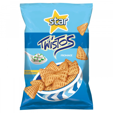 Star Twistos Przekąski ziemniaczane o smaku śmietankowym 70 g