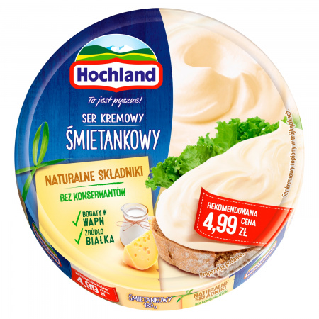 Hochland Ser kremowy śmietankowy w trójkącikach 180 g