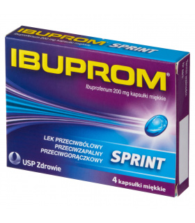 Ibuprom Sprint Lek przeciwbólowy przeciwzapalny przeciwgorączkowy 4 sztuki