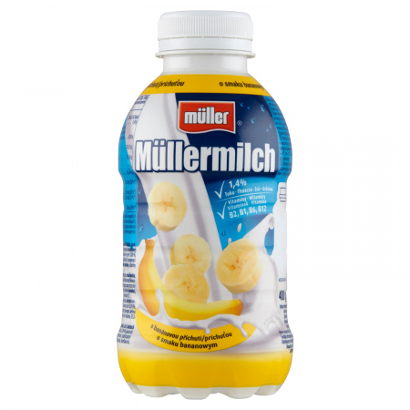 Müller Müllermilch Napój mleczny o smaku bananowym 400 g