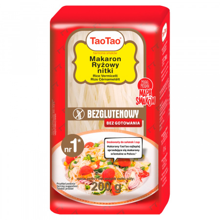 Tao Tao Makaron ryżowy nitki 200 g