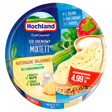 Hochland Ser kremowy mixtett w trójkącikach 180 g