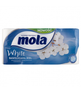 Mola White Papier toaletowy bawełniana biel 8 rolek