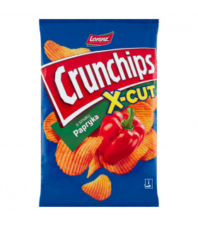 Crunchips X-Cut Chipsy ziemniaczane o smaku papryka 140 g