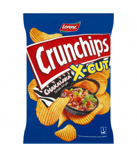 Crunchips X-Cut Chipsy ziemniaczane o smaku chakalaka 140 g