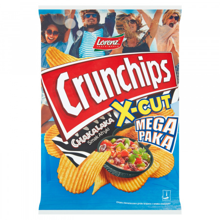 Crunchips X-Cut Chipsy ziemniaczane o smaku chakalaka 200 g