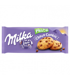 Milka Pieguski Choco Cookie Ciasteczka z kawałkami czekolady mlecznej z mleka alpejskiego 135 g