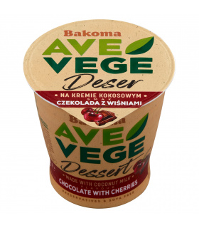 Bakoma Ave Vege Deser na kremie kokosowym smak czekolada z wiśniami 150 g