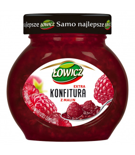 Łowicz Konfitura extra z malin o obniżonej zawartości cukrów 240 g