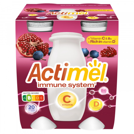 Actimel Mleko fermentowane o smaku jagoda-granat 400 g (4 x 100 g)