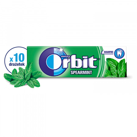 Orbit Spearmint Guma do żucia bez cukru 14 g (10 drażetek)