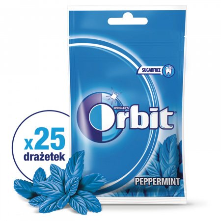 Orbit Peppermint Guma do żucia bez cukru 35 g (25 drażetek)