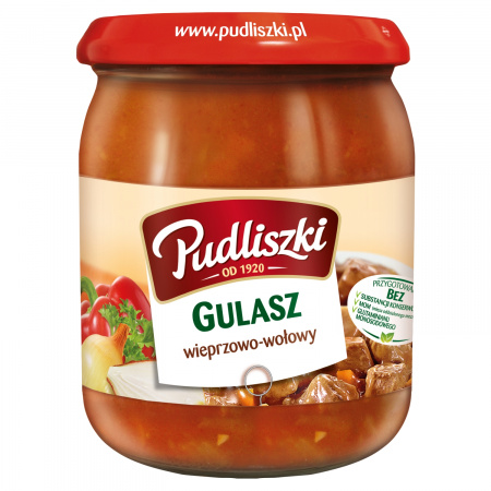 Pudliszki Gulasz wieprzowo-wołowy 500 g