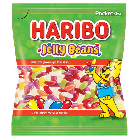 Haribo Jelly Beans Draże cukrowe z żelowym nadzieniem 85 g