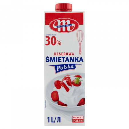 Mlekovita Śmietanka Polska deserowa 30 % 1 L