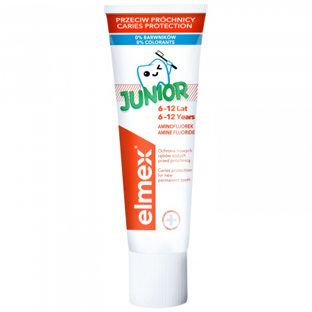 elmex Junior Pasta do zębów z aminofluorkiem dla dzieci 6-12 lat 75 ml