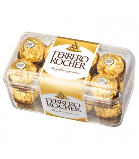 Ferrero Rocher Chrupiący wafelek z kremowym nadzieniem i orzechem laskowym w czekoladzie 200 g