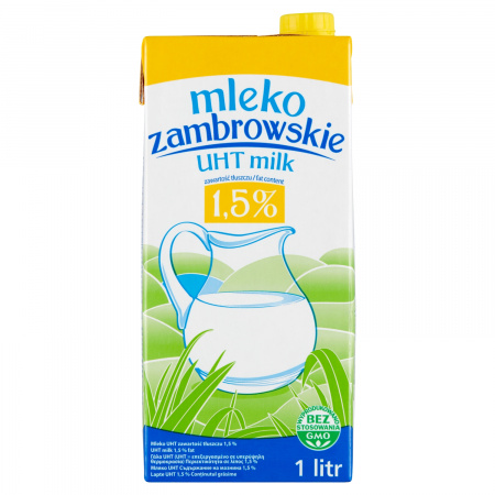 Mleko zambrowskie UHT 1,5 % 1 l