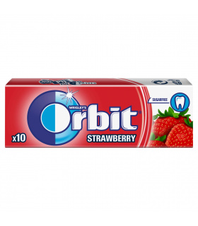Orbit Strawberry Guma do żucia bez cukru 14 g (10 drażetek)