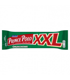 Olza Prince Polo XXL Orzechowe Kruchy wafelek z kremem orzechowym oblany mleczną czekoladą 50 g
