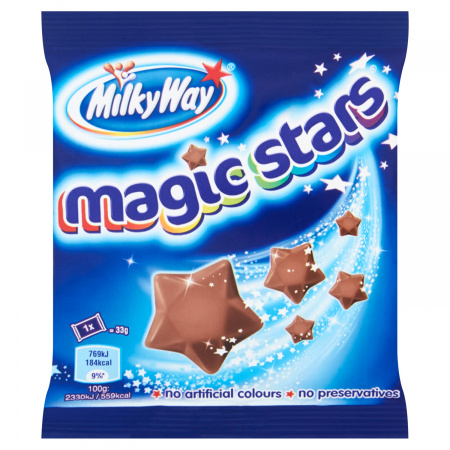 Milky Way Magic Stars Gwiazdki z puszystej mlecznej czekolady 33 g