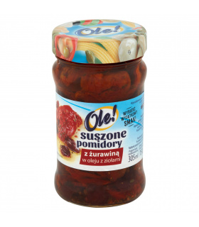Ole! Suszone pomidory z żurawiną w oleju z ziołami 270 g