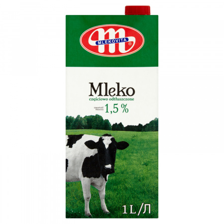 Mlekovita Mleko częściowo odtłuszczone 1,5% 1 l
