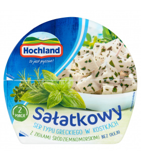 Hochland Sałatkowy ser typu greckiego w kostkach z ziołami śródziemnomorskimi 135 g