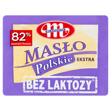 Mlekovita Masło Polskie ekstra bez laktozy 82% 200 g