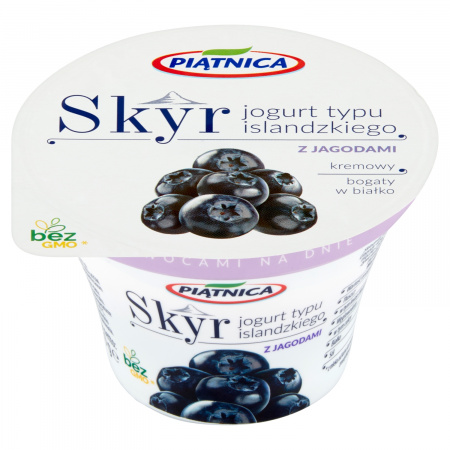 Piątnica Skyr Jogurt typu islandzkiego z jagodami 150 g