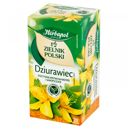 Herbapol Zielnik Polski Dziurawiec Herbatka ziołowa Suplement diety 30 g (20 x 1,5 g)