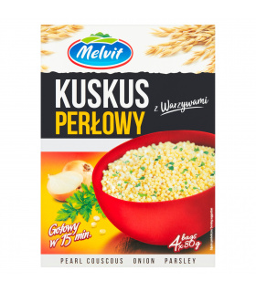 Melvit Kuskus perłowy z warzywami 320 g (4 x 80 g)