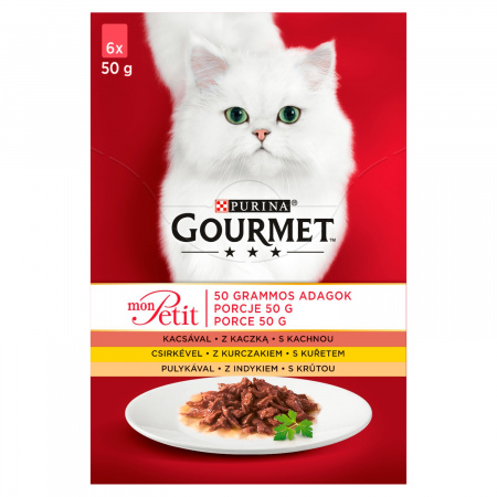 Gourmet Mon Petit Pełnoporcjowa karma dla dorosłych kotów 300 g (6 x 50 g)