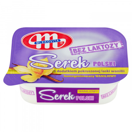 Mlekovita Serek homogenizowany Polski bez laktozy waniliowy 150 g