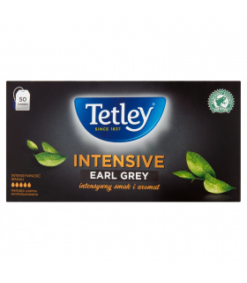 Tetley Intensive Earl Grey Herbata czarna aromatyzowana 100 g (50 x 2 g)
