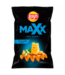 Lay's Maxx Chipsy ziemniaczane o smaku sera i cebulki 130 g