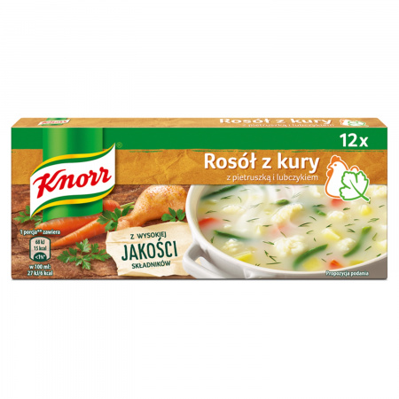 Knorr Rosół z kury z pietruszką i lubczykiem 120 g (12 x 10 g)