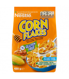 Nestlé Corn Flakes Miód i orzeszki Płatki śniadaniowe z miodem i orzeszkami 450 g