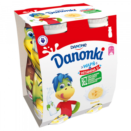 Danone Danonki Jogurt banan 400 g (4 x 100 g)