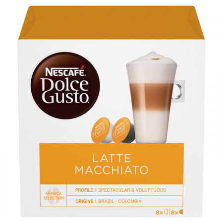 Nescafé Dolce Gusto Latte Macchiato Kawa w kapsułkach 183,2 g (8 x 17,4 g i 8 x 5,5 g)