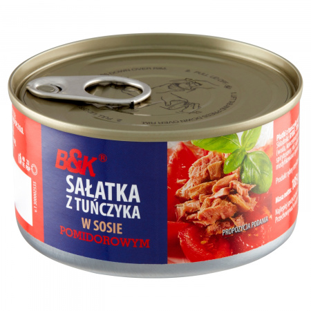 B&K Sałatka z tuńczyka w sosie pomidorowym 185 g