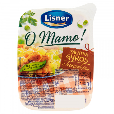 Lisner O Mamo! Sałatka gyros z kurczakiem 140 g