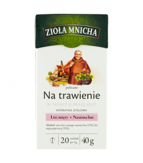 Zioła Mnicha Herbatka ziołowa na trawienie 40 g (20 x 2 g)