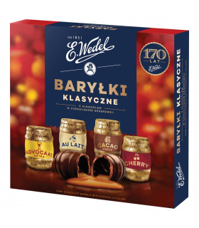 E. Wedel Baryłki klasyczne z alkoholem w czekoladzie deserowej 200 g