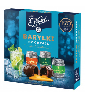 E. Wedel Baryłki koktajl z alkoholem w czekoladzie deserowej 200 g