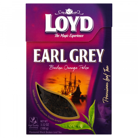 Loyd Earl Grey Herbata czarna aromatyzowana liściasta łamana 100 g