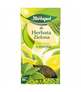 Herbapol Herbata zielona z cytryną liściasta 80 g