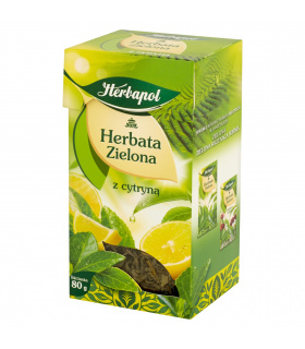 Herbapol Herbata zielona z cytryną liściasta 80 g