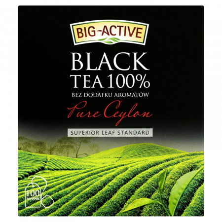 Big-Active Pure Ceylon Herbata czarna 100% 200 g (100 torebek)