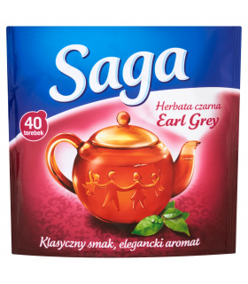 Saga Earl Grey Herbata czarna 60 g (40 torebek)